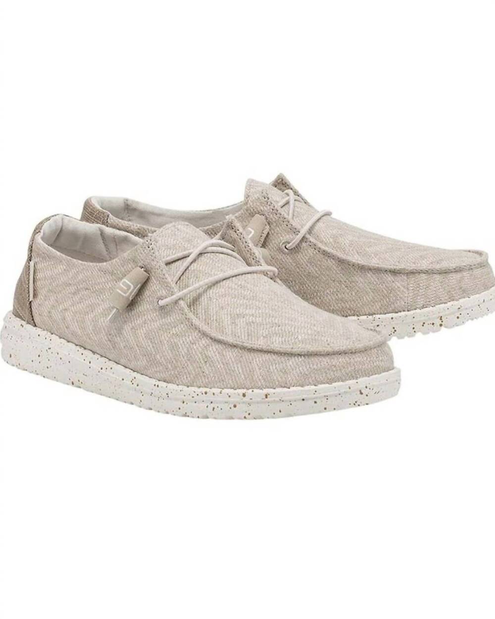 NEW HEY DUDE youth wendy woven shoes in zebra neutral